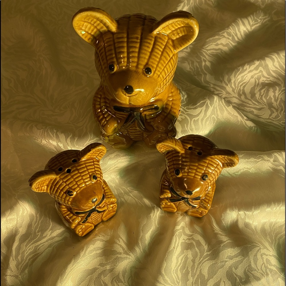 Vintage Honey Bears SugarJar & Salt& Pepper Shaker